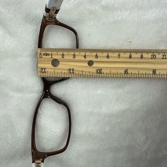 Gucci Women's Havana Eyeglass Frames Style 3645 Rectangular Frame Brown White Lo - Picture 8 of 10